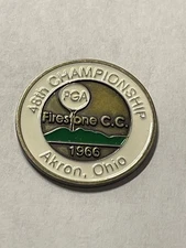 Rare 1966 PGA Championship 1" Coin Style Golf Marker - Firestone Country Club