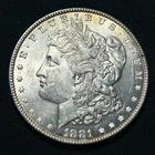 1881 Silver Morgan Dollar Philadelphia Mint AU+/Mint State Condition