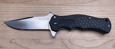 Cold Steel 4116 Stainless Crawford Model 1 Plain Edge Folding Pocket Knife