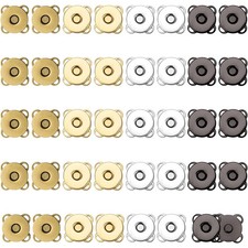 Magnetic Snap Buttons 20 Sets 14mm Plum Closures Fastener Sewing on Clasps Purse