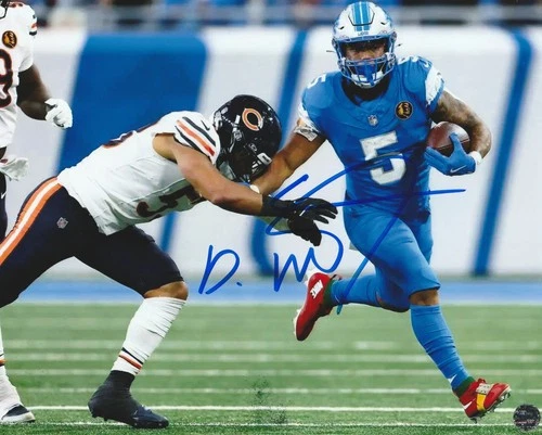 David Montgomery Signed Autographed Detroit Lions 8x10 Photo with COA/Hologram