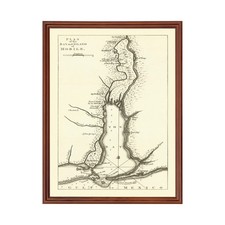 Old Map of Mobile, AL 1763 - Vintage Mobile Alabama Art