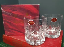 Royal Brierley Crystal Tumbler Set of 2 New in Box England Traditional Table