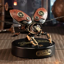 Robotime Rokr Metal 3D Puzzles Games Rhinoceros Beetle Punk Style Gift For Birth