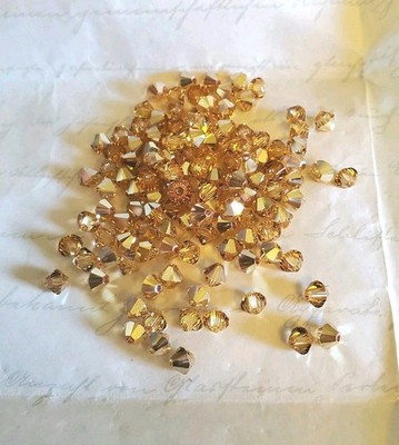 Swarovski 5328 5mm bicone beads, Metallic Sunshine (24pcs)