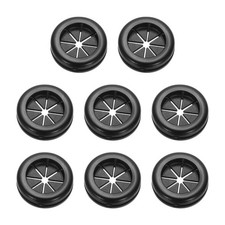 0.9" Drill Hole Rubber Grommets, 8Pcs Desk Grommet Cable Grommet, Black