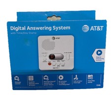 AT T 1740 Digital Answering System With Time and Day Stamp - White