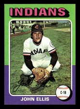 1975 TOPPS MINI #605 JOHN ELLIS INDIANS