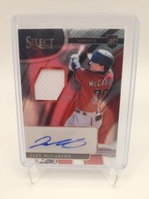 2022 Select Jake McCarthy Rookie Patch Auto # /299 Card #RJA-JM. rookie card picture