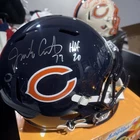 Jim Covert Signed Bears Riddell Full Size Rep Helmet w/HOF - In White