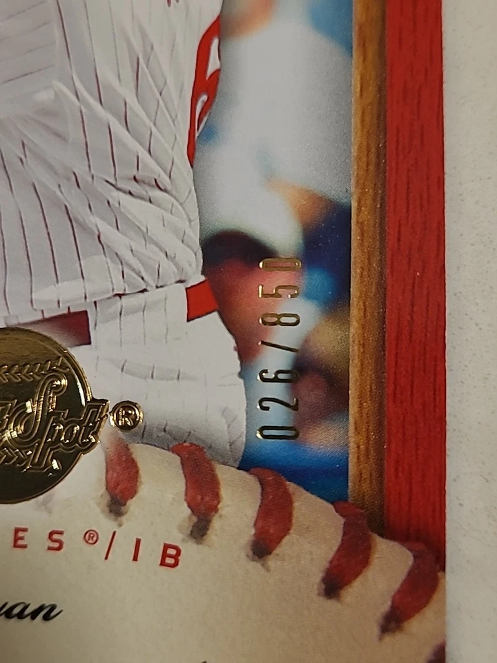 2007 Upper Deck Sweet Spot - Ryan Howard 026/850 (SP) PHILLIES #89 - Изображение 2 из 3