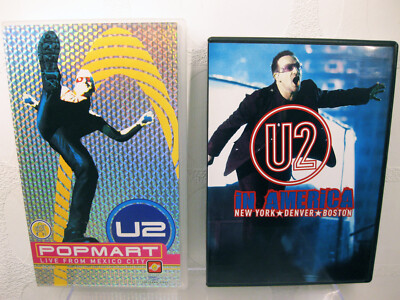 U2: POPMART Live From Mexico City 1997 VHS (1998) + Live in America DVD (2008)