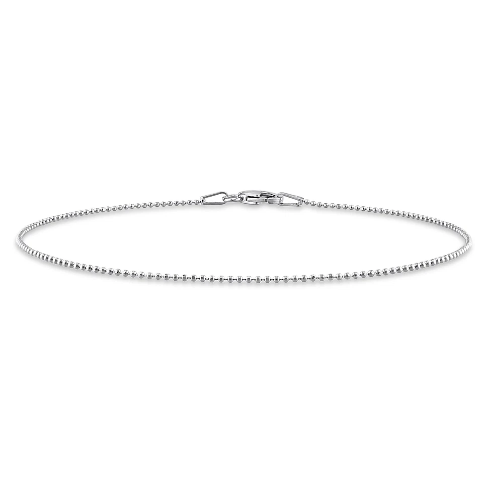 Amour Sterling Silver 1mm Ball Chain Bracelet - 9 in.