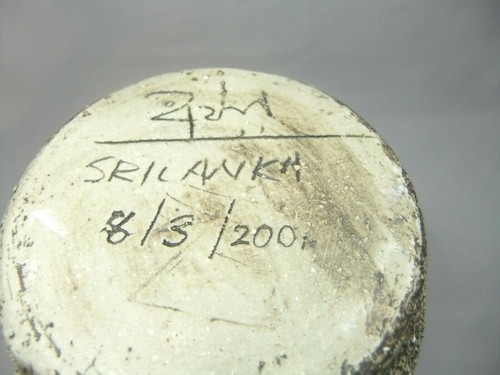 Anuradha Ceramic Vase Ajith Mohan Perera Piliyendala Sri Lanka Studio Pottery - Picture 10 of 10