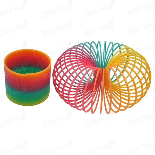Rainbow Magic Spring Toy Dinosaur Stretchy Bouncing Rings 6.5cm Xmas Party Gift - Picture 10 of 56