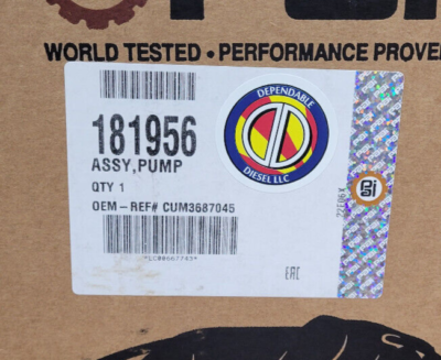 Water Pump for Cummins ISX. PAI P/N 181956 Ref. # 3687900 3687045