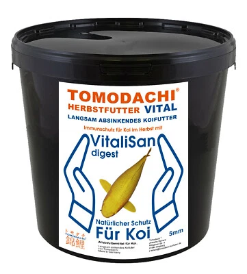 TOMODACHI Koifutter Sinkfutter Herbst Vitalfutter Koi Gesundheit antibakteriell 5mm 3kg