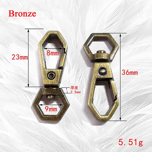 Metal Rhombus Keyring Swivel Lobster Spring Key Snap Pendant Locking Hook Buckle - Picture 9 of 12