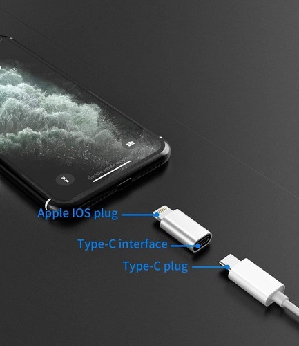 Adaptateur OTG Type C vers 8 Broches pour iPhone iPad Appareils iOS Connecteur de Données Convertisseur - Photo 2 sur 12