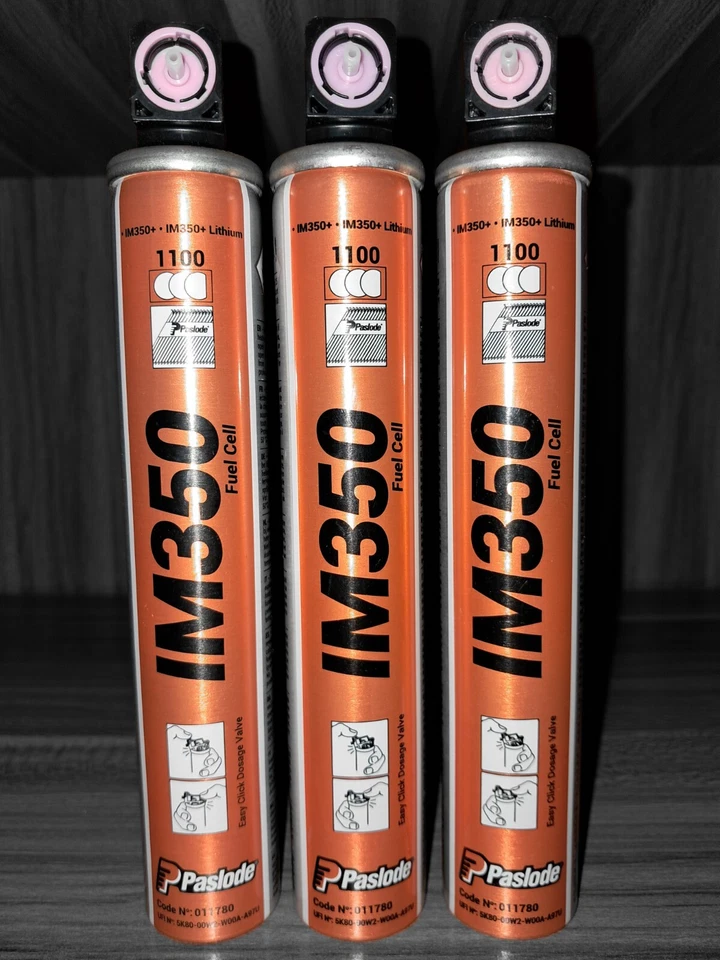 3 x Paslode IM350 Fuel/Gas Cells