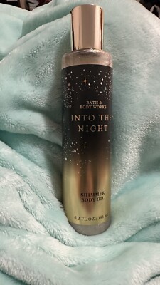 Bath Body Works Into The Night Shimmer Body Oil 6.3 oz Floral Fruity NEW Gift