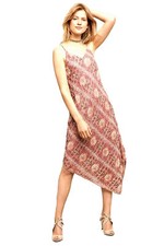 Anthropologie Floreat Lilou Asym Midi Dress Beaded embroidered Pink 4 NWT ($458)
