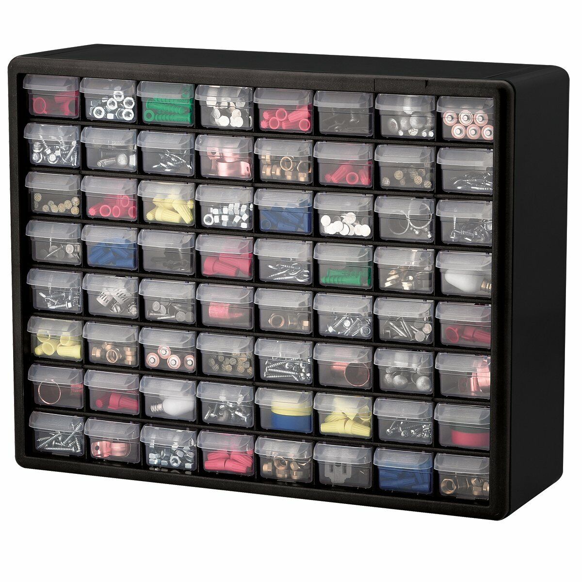 Small Parts Storage Cabinet Drawer Bin Organizer Box 64 Drawers