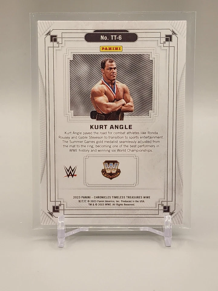 Kurt Angle 2023 Chronicles WWE #TT-6 Timeless Treasures #'d /99 - Image 2 of 2