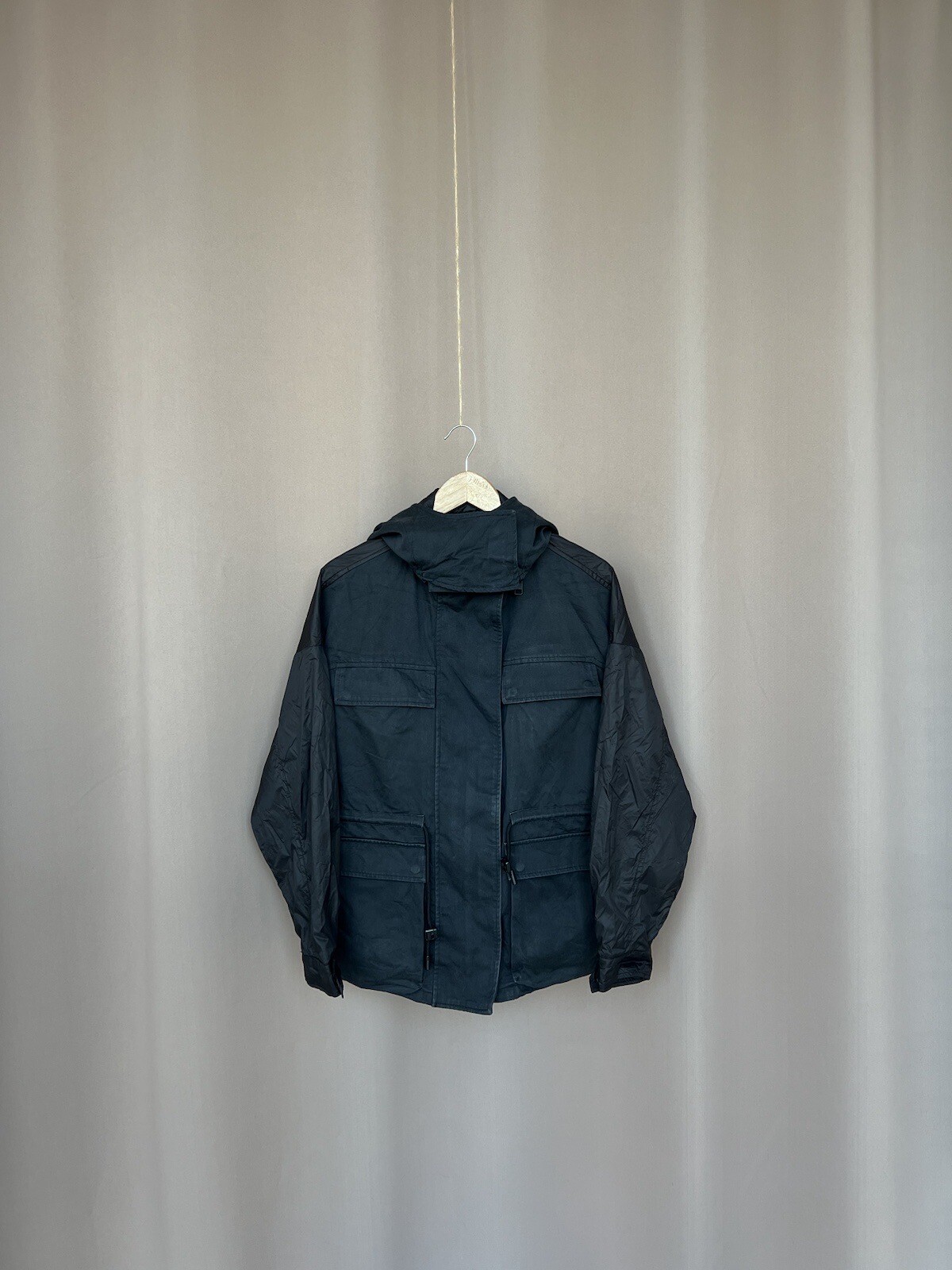 Giacca parka donna Yves Salomon Paris Army cappotto nero taglia 36 cotone prezzo consigliato 1025 $