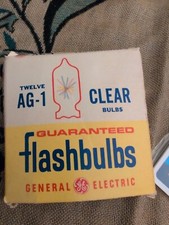 GE AG-1 Clear Flashbulbs 6,/12 Bulbs