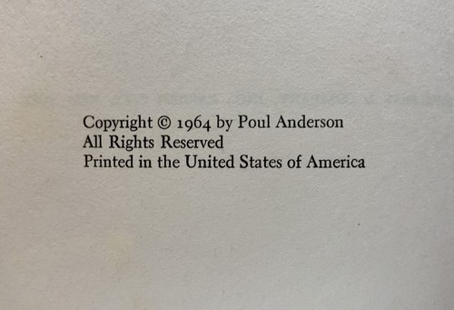 Trader To The Stars by Poul Anderson - vintage 1964 sci-fi HC/DJ, 1st BCE print - Picture 9 of 9