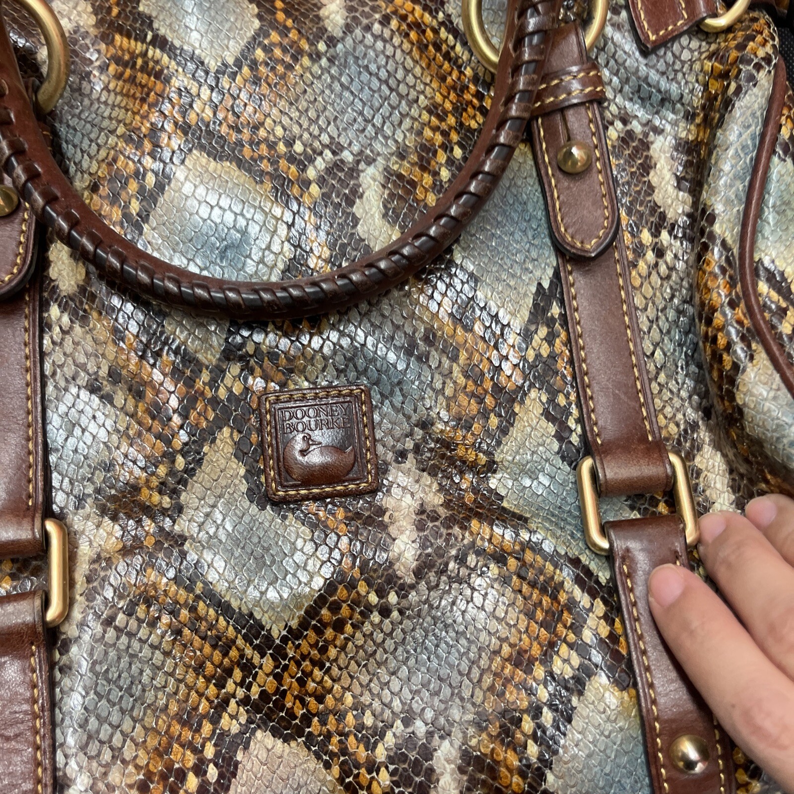 Dooney & Bourke Medium Python Satchel - image 2