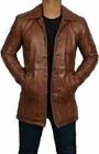 Brown Leather Jacket Men - Natural Distressed Leather Jackets for Men