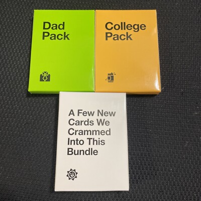 cards against humanity Card Pack Lot Dad, College, New Cards