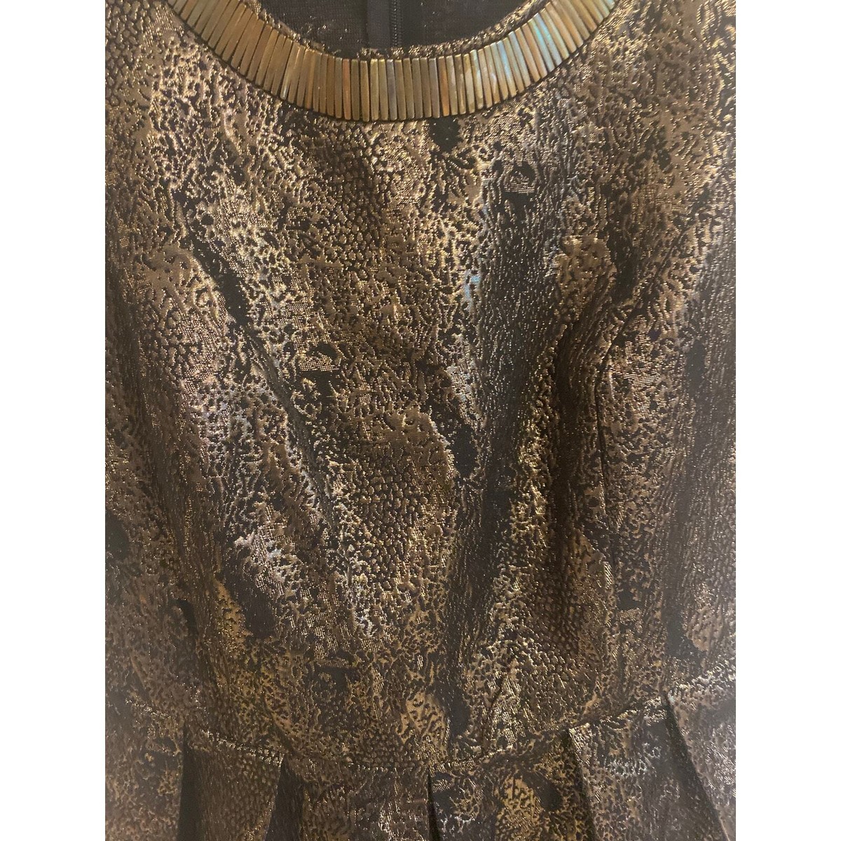 romeo and juliet couture gold dress + Couture- Womens black metallic size Large Metallic dress