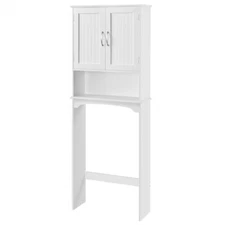 Over The Toilet Rack Bathroom Space Saver Laundry Towel Storage Organizer White