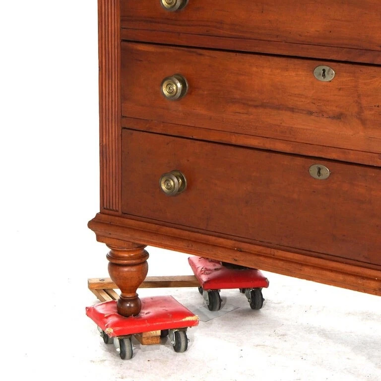 Antiguo cofre clásico imperio caoba caballeros con salpicadero de galería siglo XIX Foto 4 de 4