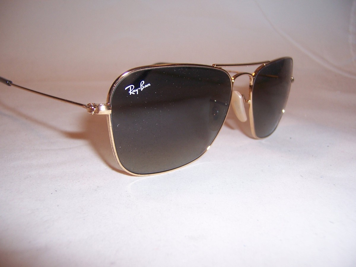 New RAY BAN Sunglasses CARAVAN 3136 181/71 GOLD/GREY 55MM