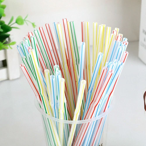 100x Straws Flexible Plastic Bendy Reusable Straw Drinking Drinks Birthday Party - Picture 3 of 12