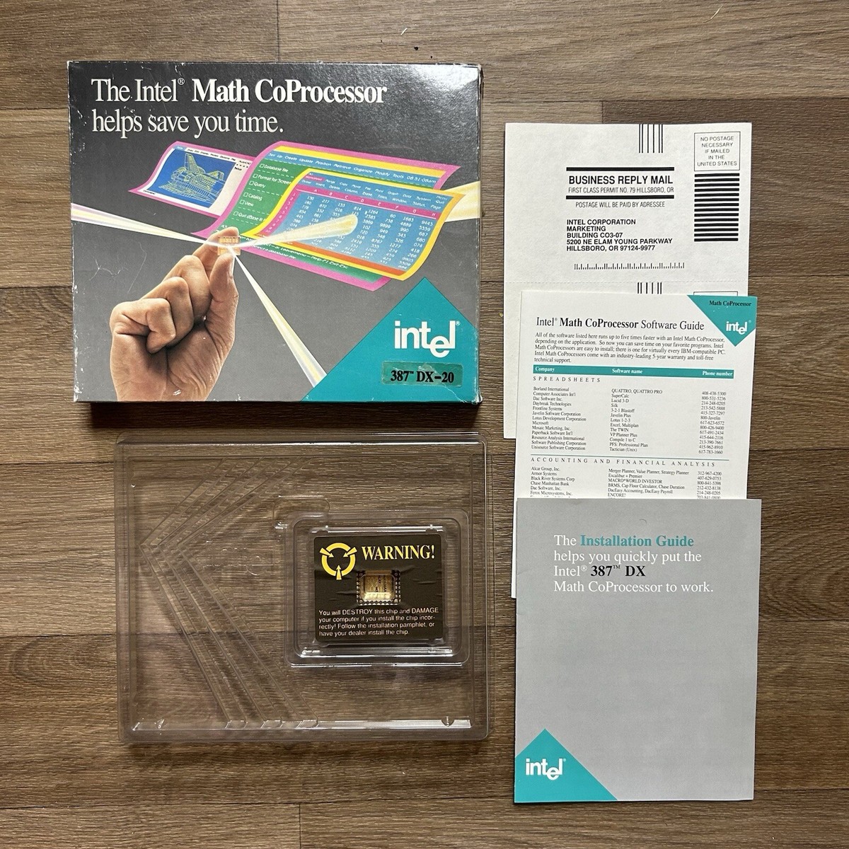 bi-ページ Vintage intel Math CoProcessor 387 DX-20 CIB 1989 A80387DX-20