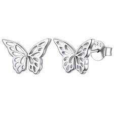 Celestial Butterfly Stud Earrings 925 Sterling Silver Earrings For Women Girls