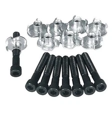 SALE Speaker Mounting Hardware Bolts 1/4-20 Black Oxide 8PC  Plus Tee-Nuts
