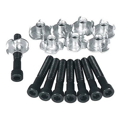 ANGEBOT Lautsprecher Befestigungsmaterial Schrauben 1/4-20 Schwarzoxid 8 Stück plus T-Muttern