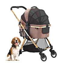 ENZO Pet Stroller Pista Super-Lightweight 3-In-1 Stroller For Small/Medium Dogs