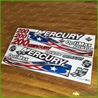 Mercury OptiMax SaltWater 200 HP USA Flag Edition Laminated Decals Stickers Kit