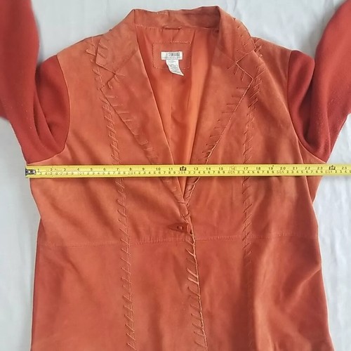 Women's Cowgirl Western Style Stonebridge Brown Leather Fabric Jacket Size 1X - Picture 13 of 17