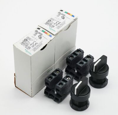 2x Schneider Electric XB5 AD33 XB5AD33 090345 Wahlschalter -unused/OVP-