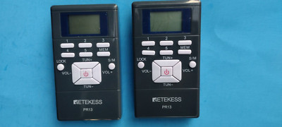2Pk RETEKESS Portable FMStereo Radio 108MHz Broadcast DSP Digital Clock Receiver
