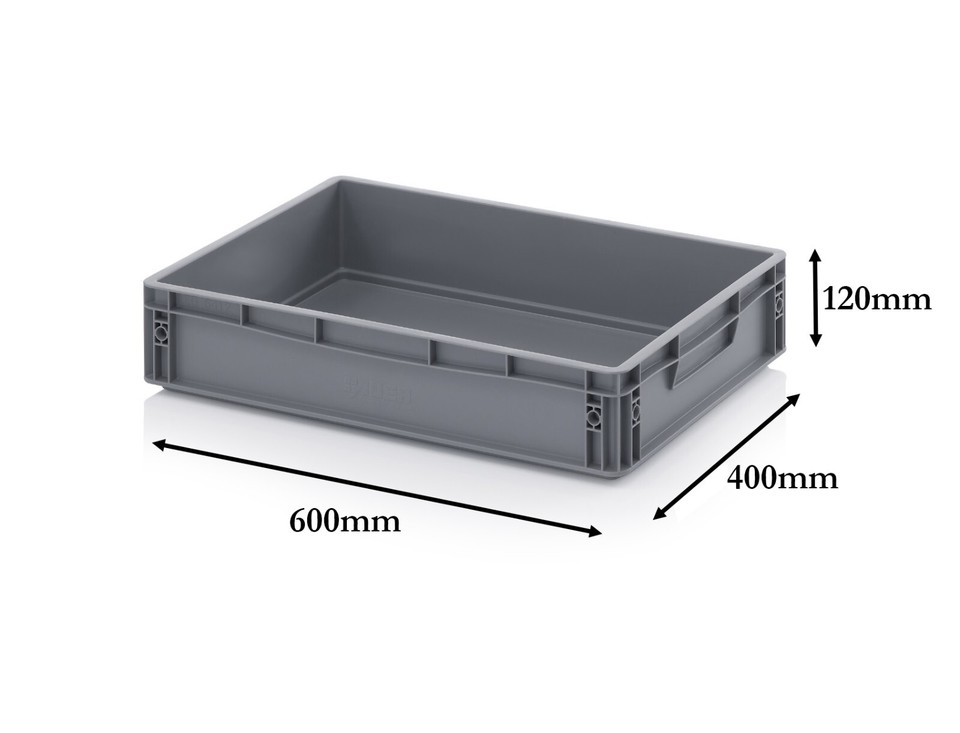Heavy Duty GREY Euro Stacking Plastic Storage Industrial Container ...