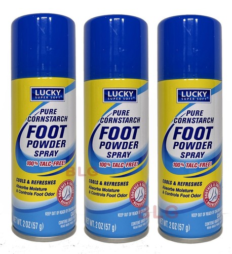 POLVO PARA PIES DE ALMIDÓN DE MAÍZ SPRAY Control de olores de humedad 2 oz 100 % SIN TALCO (paquete de 3) - Imagen 1 de 2